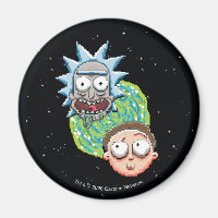Gráfico do Rick Pixelverse e do Portal Morty
