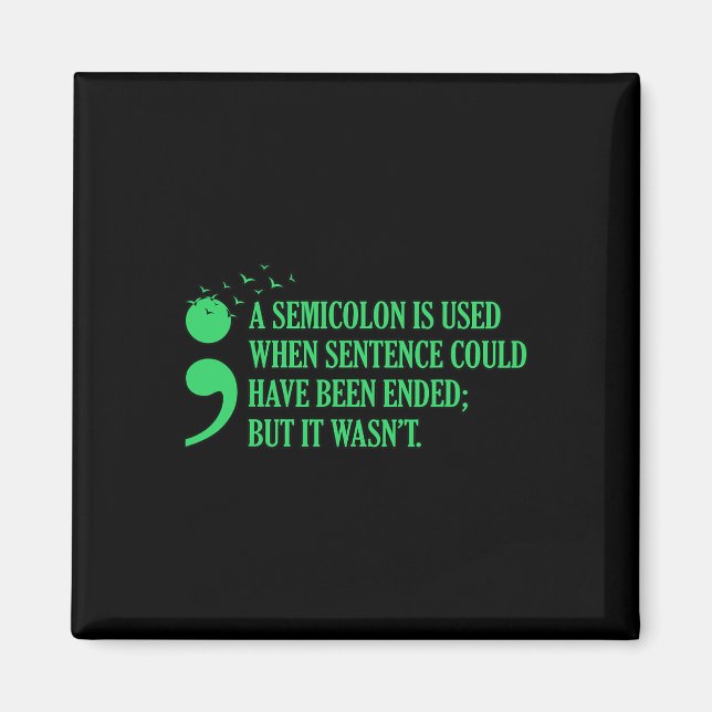 Imã Gráfico do Suporte à Consciência da Saúde Mental (Frente)