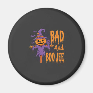 Imã Gráfico Espantalho Halloween Bad And Boo Jee