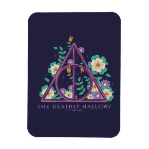 Ímã Gráfico Floral Deathly Hallow