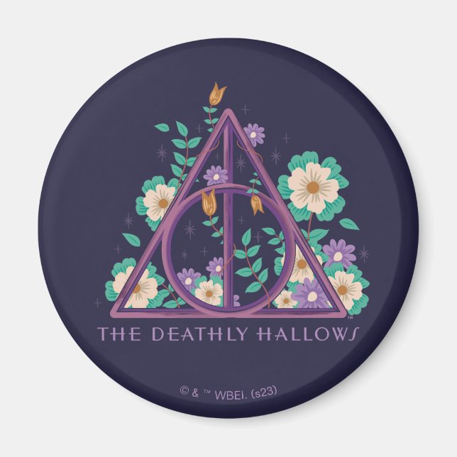 Imã Gráfico Floral Deathly Hallow (Frente)