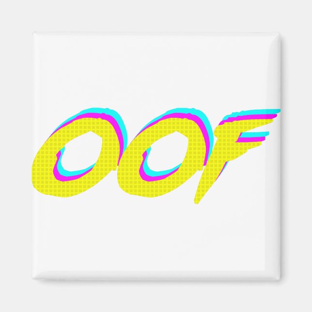 Imã Gráfico OOF Retro Neon (Frente)
