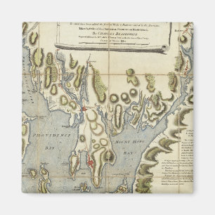 Imã Gráfico Topográfico da Baía do Narraganset