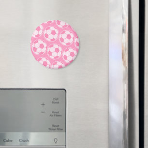 Imã Gráficos de Bola de Futebol Rosa Parafuso