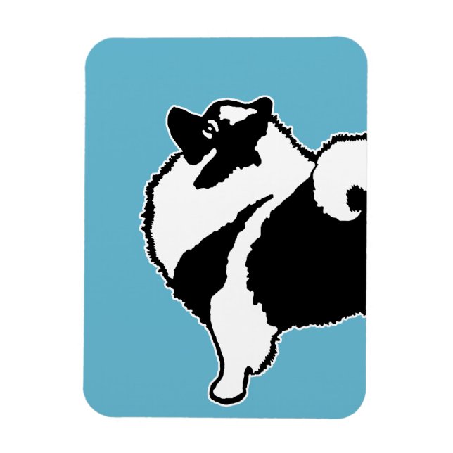 Ímã Gráficos Keeshond - Arte de Cachorro Original (Vertical)