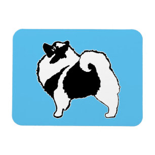 Ímã Gráficos Keeshond - Arte de Cachorro Original