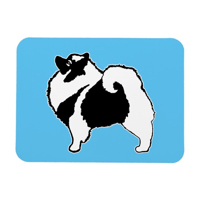Ímã Gráficos Keeshond - Arte de Cachorro Original (Horizontal)
