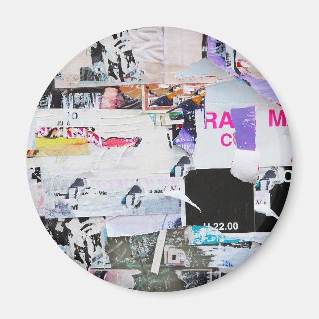 Imã Grafite Wall Banksy Style Torn Paper (Frente)