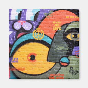 Imã Grafites de Amsterdão da parede de tijolo