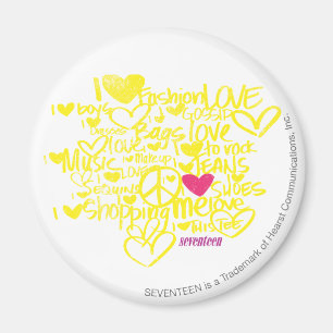 Imã Grafites magentas/amarelo