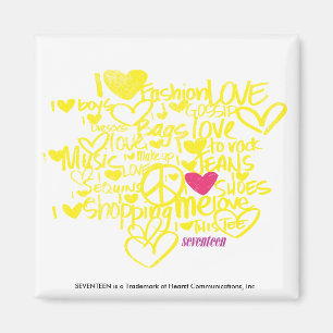 Imã Grafites magentas/amarelo