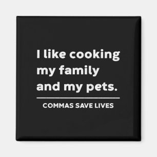 Imã Gramática Divertida Como Cozinhar Família E Vírgul
