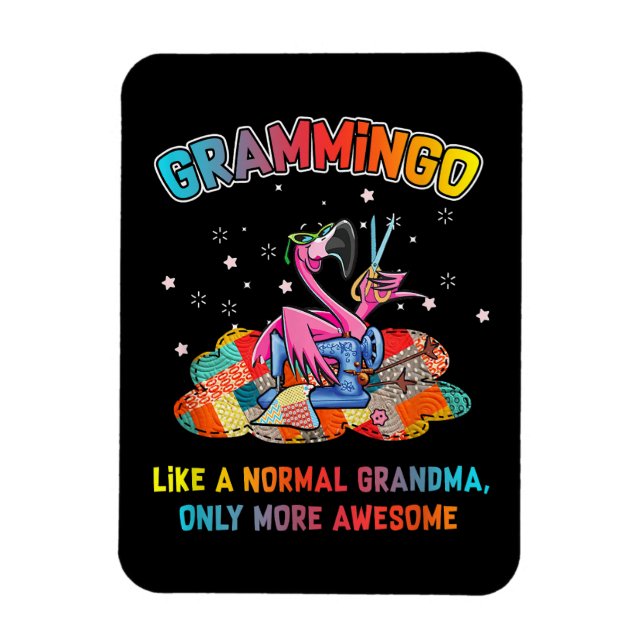 Ímã Grammingo Como Uma Colagem Normal Da Avó (Vertical)