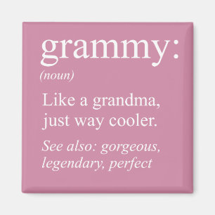 Imã Grammy Definition, vovó, presente de Nana