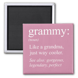 Imã Grammy Definition, vovó, presente de Nana