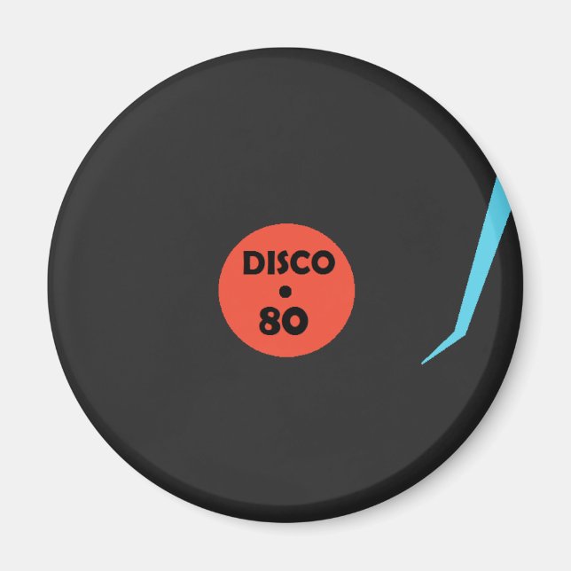 Imã Gramophone Record Magnet - Partido Disco Retroativ (Frente)