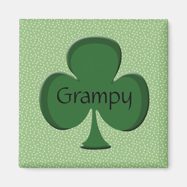 Imã Grampy Irish Shamrock Magnet (Frente)