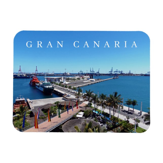Ímã Gran Canaria Las Palmas imã de geladeira de visual (Horizontal)