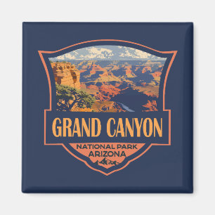 Imã Grand Canyon National Park Ilustração Viagem Art