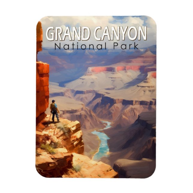 Ímã Grand Canyon National Park Oil Painting Viagem (Vertical)
