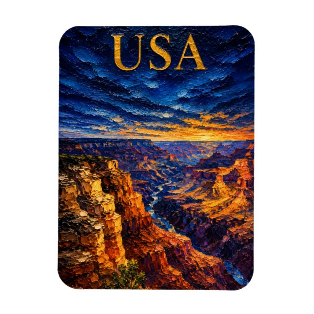 Ímã Grand Canyon Sunset Souvenier (Vertical)