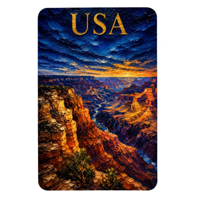 Ímã Grand Canyon Sunset Souvenier (Vertical)