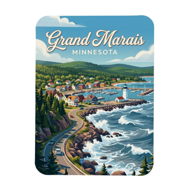 Ímã Grand Marais EUA (Vertical)