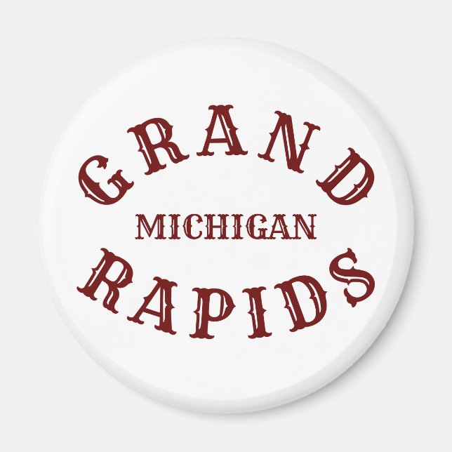 Imã Grand Rapids, Michigan Magnet (Frente)
