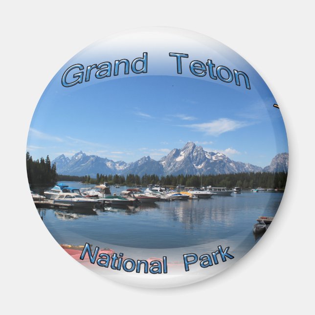 Imã Grand Teton, EUA, parque nacional vadio (Frente)