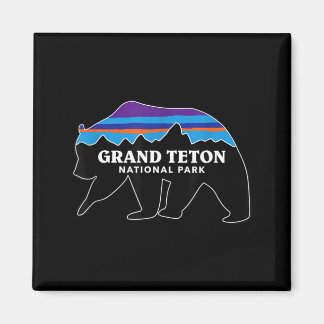 Imã Grand teton national park grizzly bear minimalist