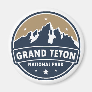 Imã Grand Teton National Park Round Emblem