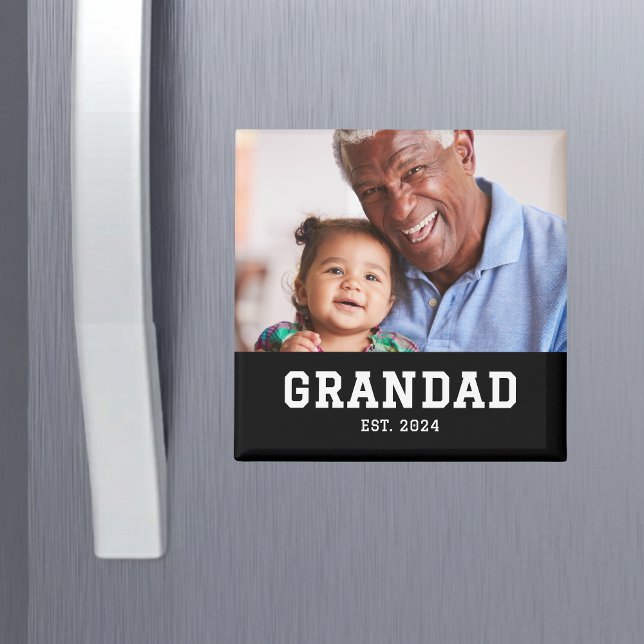 Imã Grandad Established Photo Grandparent's Day (Criador carregado)