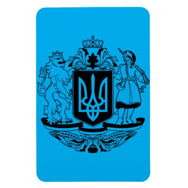 Ímã Grande brasão de armas da Ucrânia (Vertical)