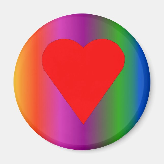 Imã Grande Coração Vermelho (Frente)