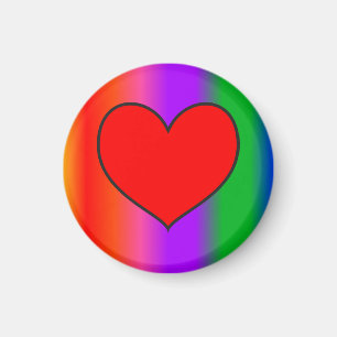 Imã Grande Coração Vermelho