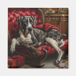 Imã Grande Dane Cachorro Festivo