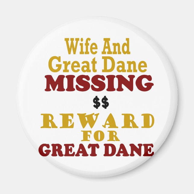Imã Grande Dane E Esposa Desaparecida, Recompensa Por  (Frente)