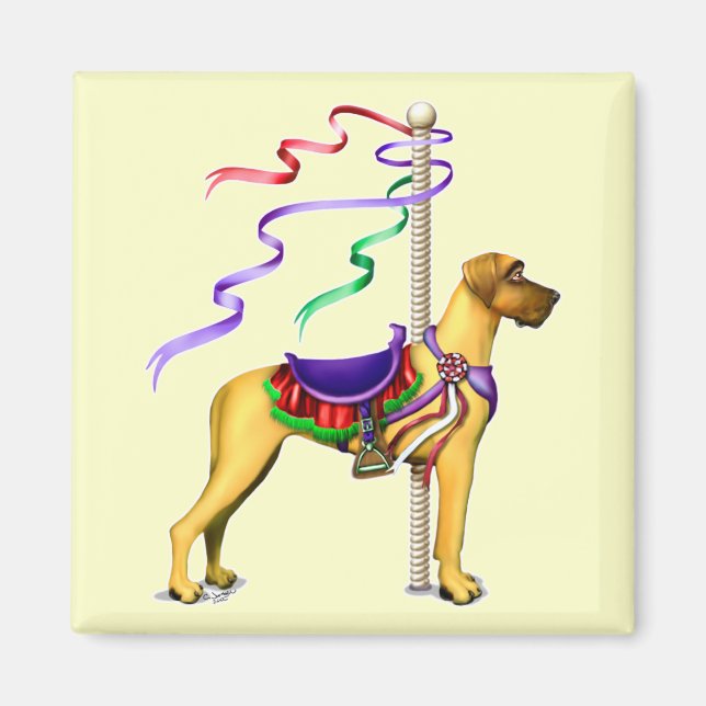 Imã Grande Dane Fawn Carousel UC (Frente)