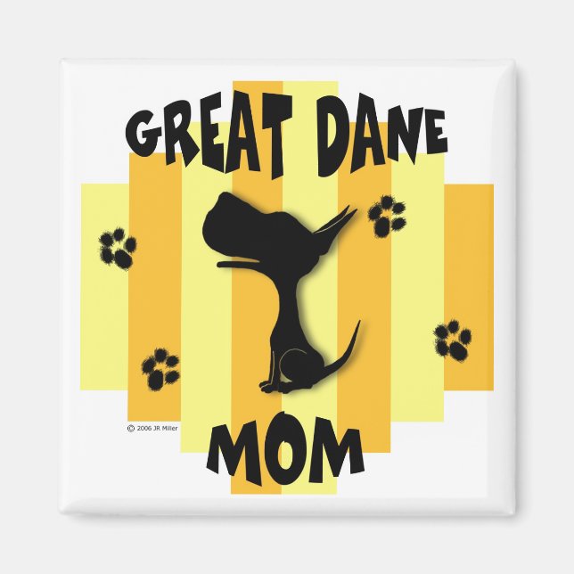 Imã Grande Dane Mãe Magnet (Frente)