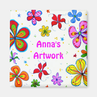 Imã Grande Design de Arte das Flores