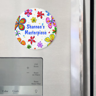 Imã Grande Design de Arte das Flores