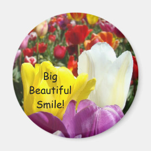 Imã Grande e Belo Sorriso! ímãs Flores de Tulipa