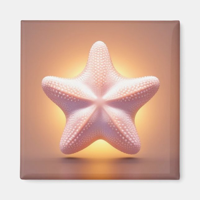 Imã Grande Estrela-do-Mar Rosa (Frente)