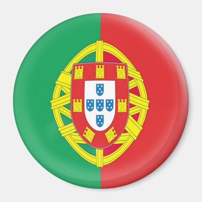 Imã Grande ímã de 3 polegadas - Bandeira de Portugal (Frente)