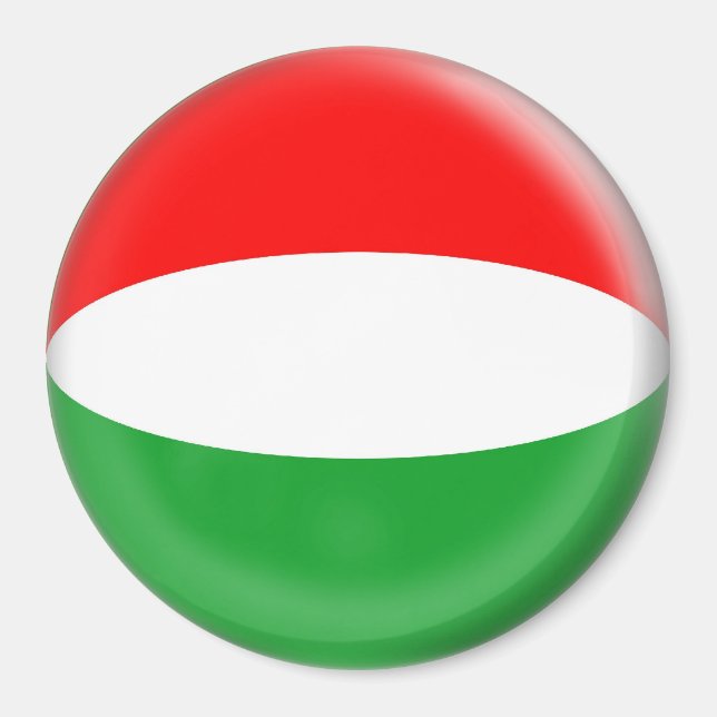 Imã Grande ímã de 3 polegadas - Bandeira húngara (Frente)
