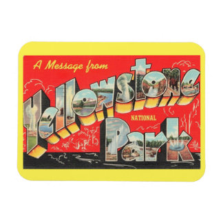 Ímã Grande Letra Saudação Yellowstone National Park