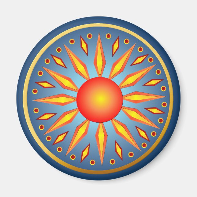 Imã Grande Magneta Sun Solstício de Verão (Frente)
