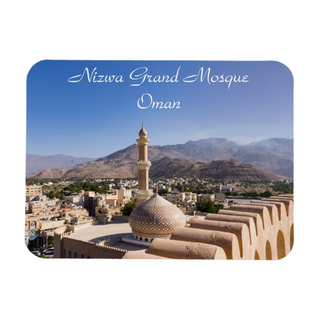 Ímã Grande mesquita e minarete em Nizwa - Omã (Horizontal)