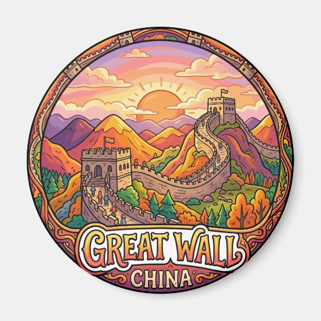 Imã Grande Muralha da China (Seção Badaling) China (Frente)