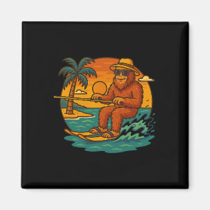 Imã Grande Pé de Água Esquiando Gráfico de Praia de Pô